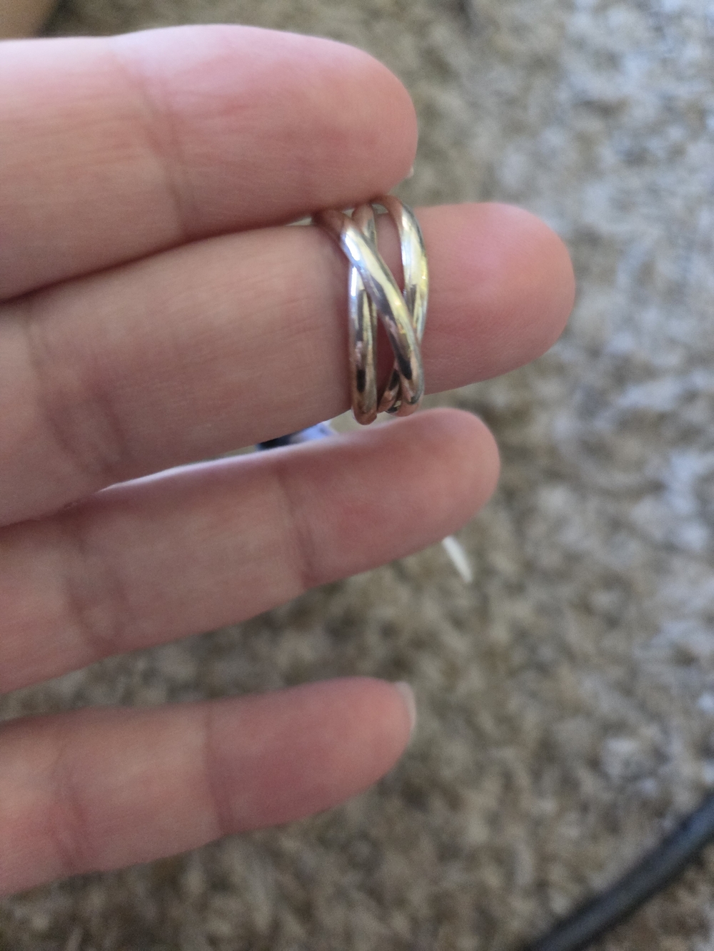 Classic Intertwined Silver Ring - Elegant Women’s Jewelry